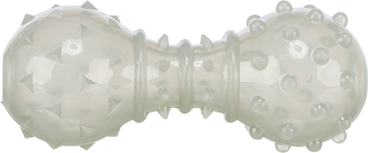 Jucărie pentru câini Trixie, ganteră cu recompense, 12 cm, portocalie - imagine 2