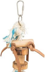 Jucărie din Lemn pentru Păsări cu Sfoară, 35 cm - Trixie - imagine 2