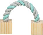 Jucărie Trixie pentru Rozătoare cu Frânghie și Cuburi din Lemn, 20 cm - imagine 2