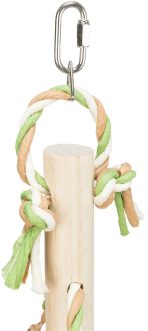 Jucărie din lemn pentru păsări Trixie cu panglici - 31 cm - imagine 2