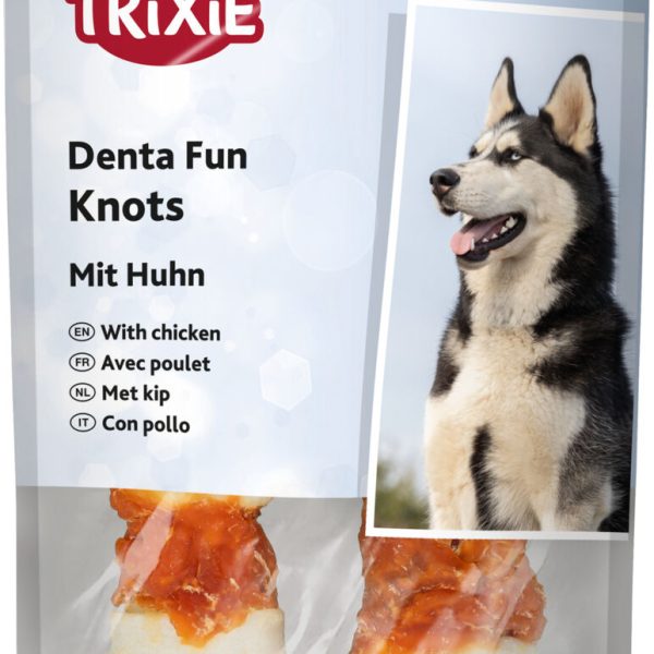 Recompense Pentru Caini, Denta Fun, Oase Innodate Cu Pui, 11 cm /2 buc/70 g 31322
