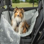 Husă Auto Trixie 0.5x1.45 m Gri/Negru - Protecție Banchetă Câini
