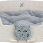Pat Oval Trixie Emilie pentru Pisici, 50 x 42 cm, Nisipiu/Gri