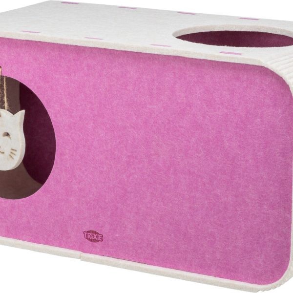 Casuta Trixie Merle pentru pisici - refugiu din pasla, 58 x 29 x 27 cm