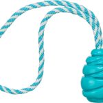 Jucărie Trixie pentru Câini – Jumper cu Frânghie TPR, 33 cm, Petrol