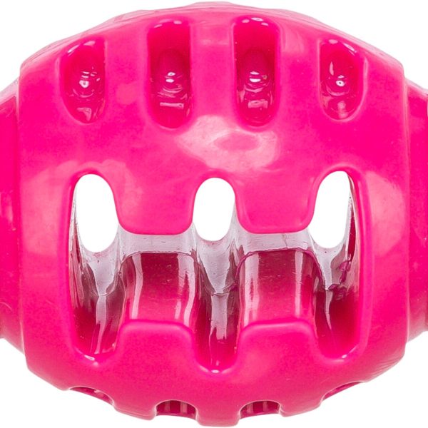 Jucărie pentru câini Trixie, minge rugby TPR roz, 8.5 cm
