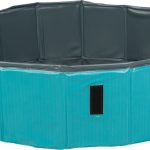 Piscina Trixie pentru câini din plastic, 80x20 cm, albastru/gri