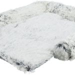 Pat Protectie Trixie Harvey, 90x90 cm, Alb/Negru pentru Canapea