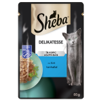 Hrana Umedă Sheba pentru Pisici cu Ton în Aspic, 85 g