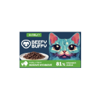 Hrana Umedă Beefy Buffy pentru Pisici cu Pui și Curcan, 4x100g