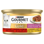 Gourmet Gold cu Pui și Vită în Sos pentru Pisici, 85g - Purina