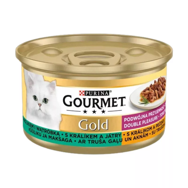 Gourmet Gold pentru Pisici cu Iepure și Ficat, 85 g - Purina