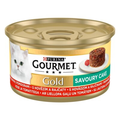 Gourmet Gold: Hrana Umedă cu Carne de Vită și Sos de Roșii, 85 g