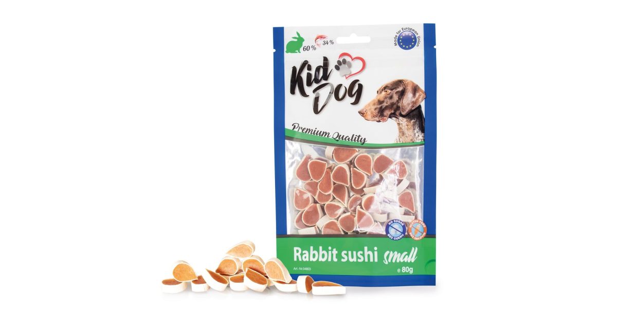 Recompense Pentru Caini, Mini Sushi Cu Iepure, 80 g, A04803